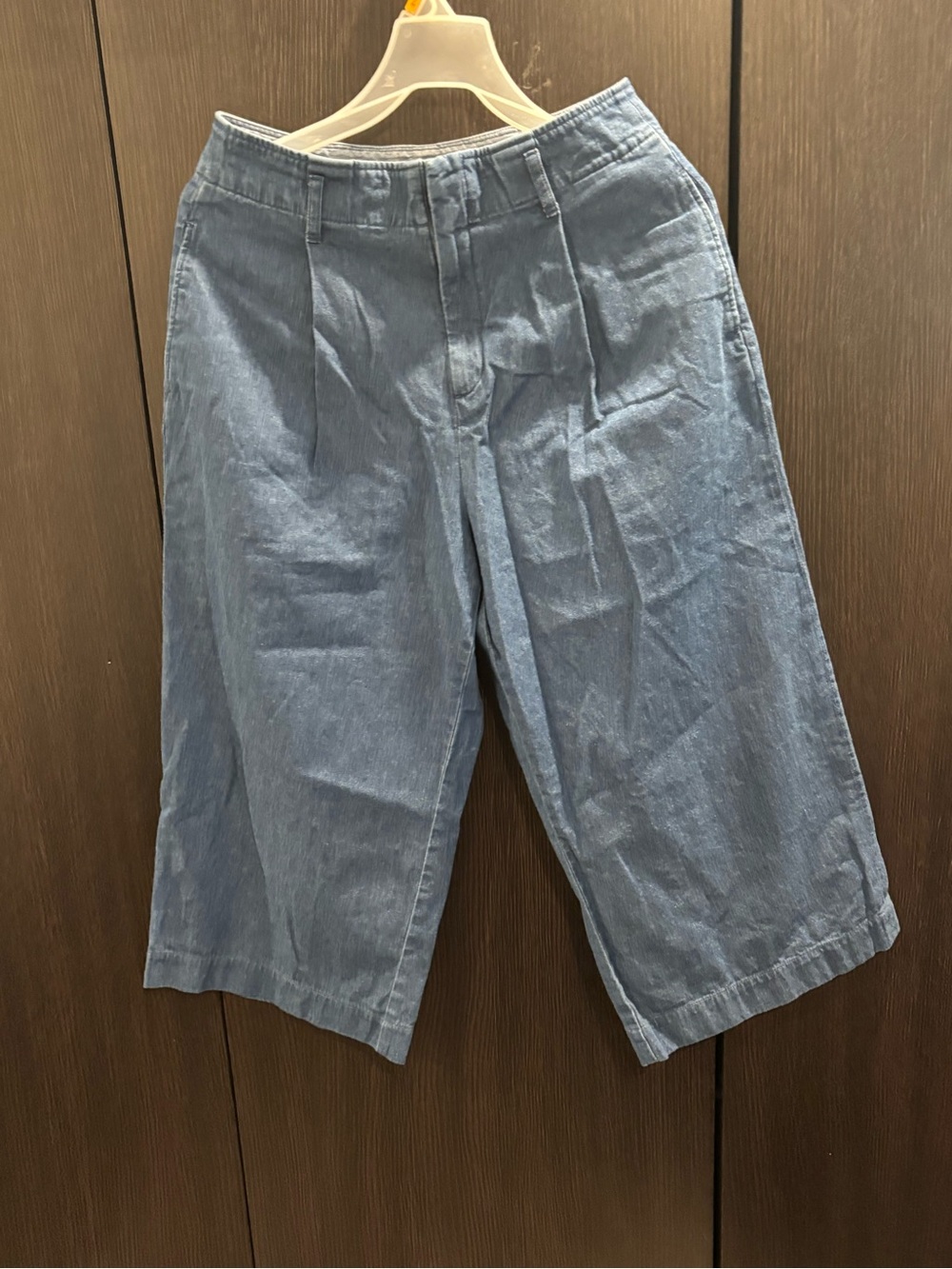 Light Blue Women's  Wide-Leg Culottes pant
